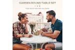 Outsunny Bistro Set | White Outsunny Bistro Set | White