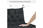 Outsunny 2 Seater Bench Cushion | Black Outsunny 2 Seater Bench Cushion | Black