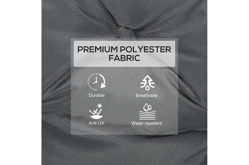 Outsunny Outdoor Seat Cushions | Grey | Set of 2 Outsunny Outdoor Seat Cushions | Grey | Set of 2