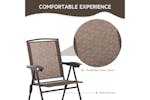 Outsunny Bistro Set with Foldable Chairs | Brown Outsunny Bistro Set with Foldable Chairs | Brown