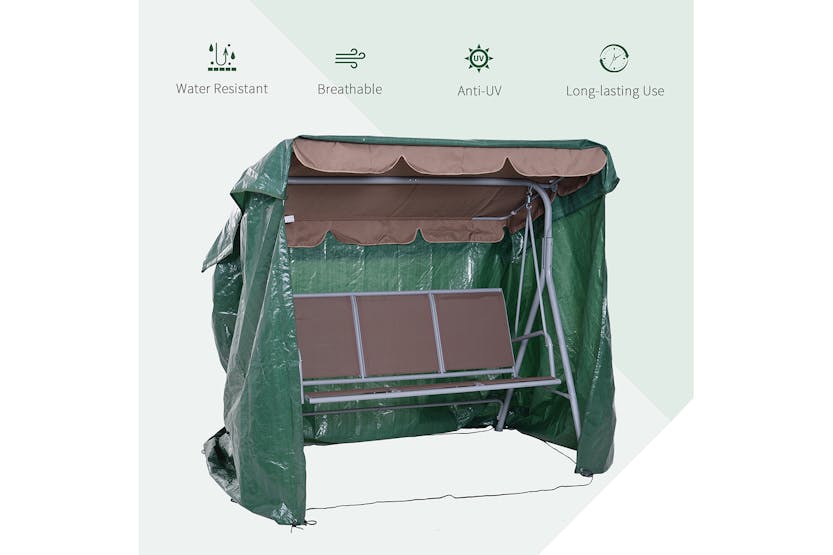 Outsunny Garden Furniture Wind UV Cover | Dark Green Outsunny Garden Furniture Wind UV Cover | Dark Green