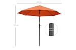 Outsunny 2.6m Patio Sun Umbrella Parasol | Orange/Black Outsunny 2.6m Patio Sun Umbrella Parasol | Orange/Black