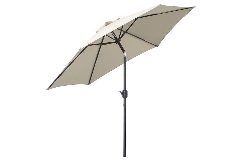 Outsunny Outdoor Garden Tilt Umbrella Sun Parasol | Cream White Outsunny Outdoor Garden Tilt Umbrella Sun Parasol | Cream White