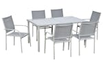 Outsunny 6 Stackable Chairs Dining Table Set | 7 Pieces Outsunny 6 Stackable Chairs Dining Table Set | 7 Pieces