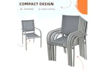 Outsunny 6 Stackable Chairs Dining Table Set | 7 Pieces Outsunny 6 Stackable Chairs Dining Table Set | 7 Pieces