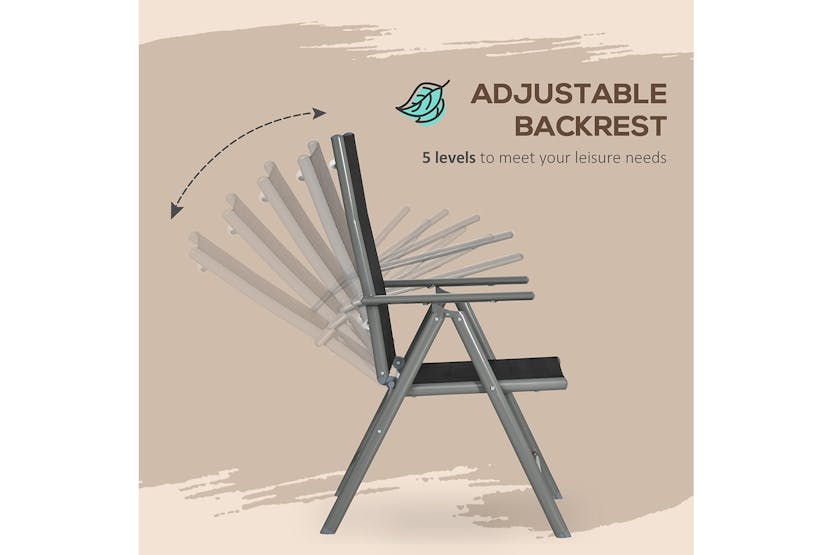 Outsunny Folding Dining Table Set | Black/Grey | 7 Pieces Outsunny Folding Dining Table Set | Black/Grey | 7 Pieces