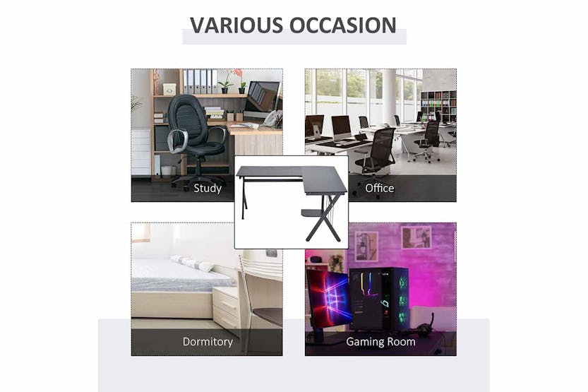 Homcom Home Office Computer Desk | Black Homcom Home Office Computer Desk | Black