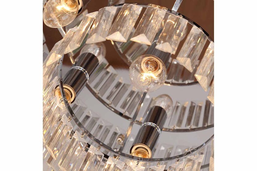 Homcom | Dining Room Ceiling Light | Silver/Clear Homcom | Dining Room Ceiling Light | Silver/Clear