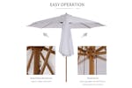 Outsunny Round Wooden Sun Parasol Umbrella | Cream White Outsunny Round Wooden Sun Parasol Umbrella | Cream White