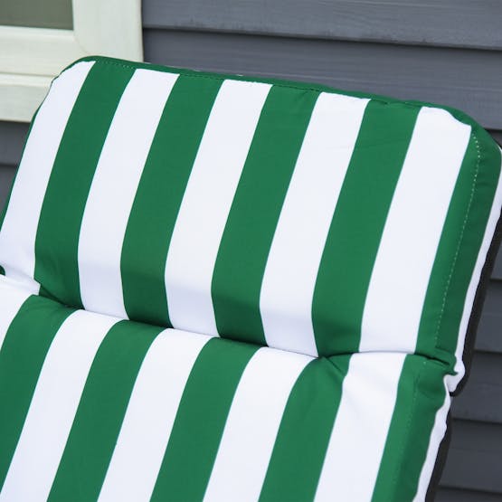Outsunny Sun Lounge Chair | Green/White | Set of 2 Outsunny Sun Lounge Chair | Green/White | Set of 2
