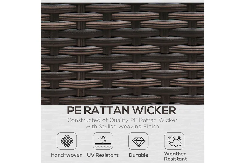 Outsunny Rattan Sofa Set | Brown | Set of 8 Outsunny Rattan Sofa Set | Brown | Set of 8