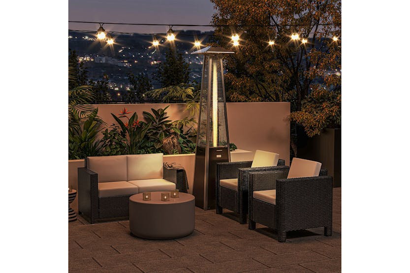 Outsunny Rattan Single Sofa Chair | Mixed Black Outsunny Rattan Single Sofa Chair | Mixed Black