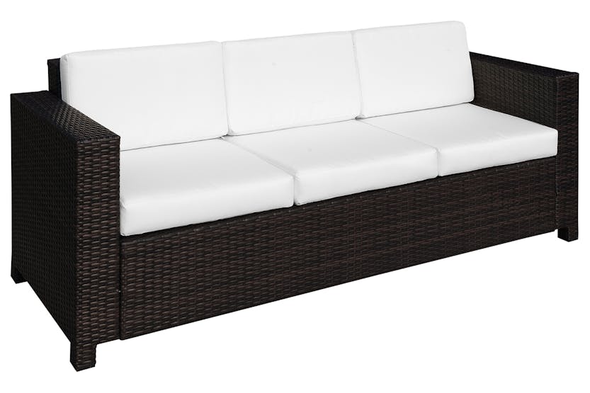 Outsunny 3 Seater Sofa | Rattan | Brown Outsunny 3 Seater Sofa | Rattan | Brown
