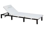 Outsunny Outdoor Sun Lounger | Off-White/Brown Outsunny Outdoor Sun Lounger | Off-White/Brown