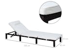 Outsunny Outdoor Sun Lounger | Off-White/Brown Outsunny Outdoor Sun Lounger | Off-White/Brown