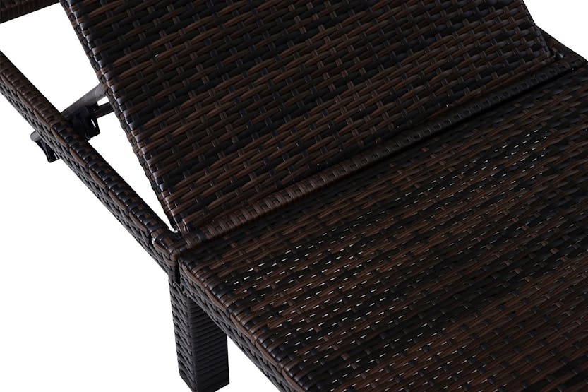 Outsunny Outdoor Sun Lounger | Off-White/Brown Outsunny Outdoor Sun Lounger | Off-White/Brown