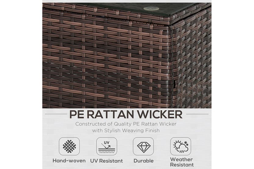 Outsunny Rattan Furniture Set | Brown/Milk White Outsunny Rattan Furniture Set | Brown/Milk White