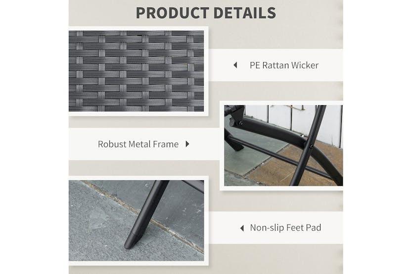 Outsunny Rattan Wicker Bistro Set Table and Chair Set | Brown | 3 Pieces Outsunny Rattan Wicker Bistro Set Table and Chair Set | Brown | 3 Pieces