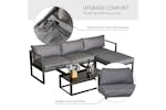 Outsunny 5 Pieces Outdoor Patio Furniture Set with Cushion | Grey Outsunny 5 Pieces Outdoor Patio Furniture Set with Cushion | Grey