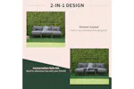 Outsunny Outdoor Sectional Sofa Set with Coffee Table and Cushions | 6 Pieces | Grey Outsunny Outdoor Sectional Sofa Set with Coffee Table and Cushions | 6 Pieces | Grey