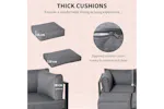 Outsunny Outdoor Sectional Sofa Set with Coffee Table and Cushions | 6 Pieces | Grey Outsunny Outdoor Sectional Sofa Set with Coffee Table and Cushions | 6 Pieces | Grey