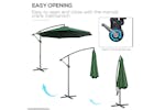 Outsunny Garden Cantilever Umbrella | Dark Green Outsunny Garden Cantilever Umbrella | Dark Green
