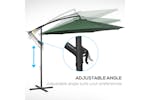Outsunny Garden Cantilever Umbrella | Dark Green Outsunny Garden Cantilever Umbrella | Dark Green