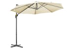 Outsunny 360° Rotation Parasol Umbrella | Cream White Outsunny 360° Rotation Parasol Umbrella | Cream White