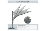 Outsunny 360° Rotation Parasol Umbrella with Base | Dark Grey Outsunny 360° Rotation Parasol Umbrella with Base | Dark Grey