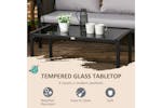Outsunny Metal Garden Furniture Set with Glass Table & Cushions | Grey | 4 Pieces Outsunny Metal Garden Furniture Set with Glass Table & Cushions | Grey | 4 Pieces