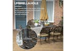 Outsunny Dining Set with Cushioned Chairs | Bronze Tone/Khaki | 7 Pieces Outsunny Dining Set with Cushioned Chairs | Bronze Tone/Khaki | 7 Pieces