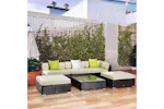 Outsunny Rattan Sofa Set | Brown/Beige Outsunny Rattan Sofa Set | Brown/Beige