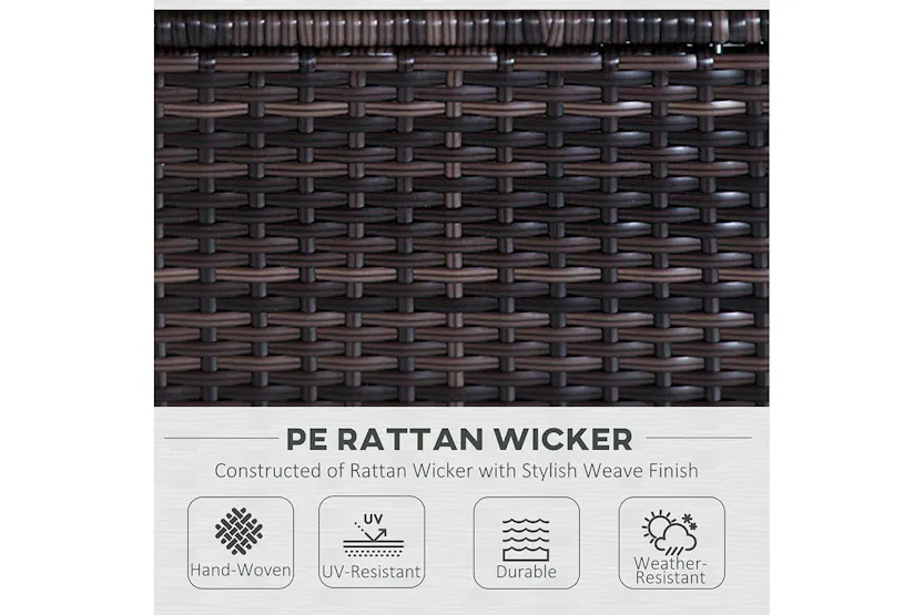 Outsunny Rattan Sofa Set | Brown/Beige Outsunny Rattan Sofa Set | Brown/Beige