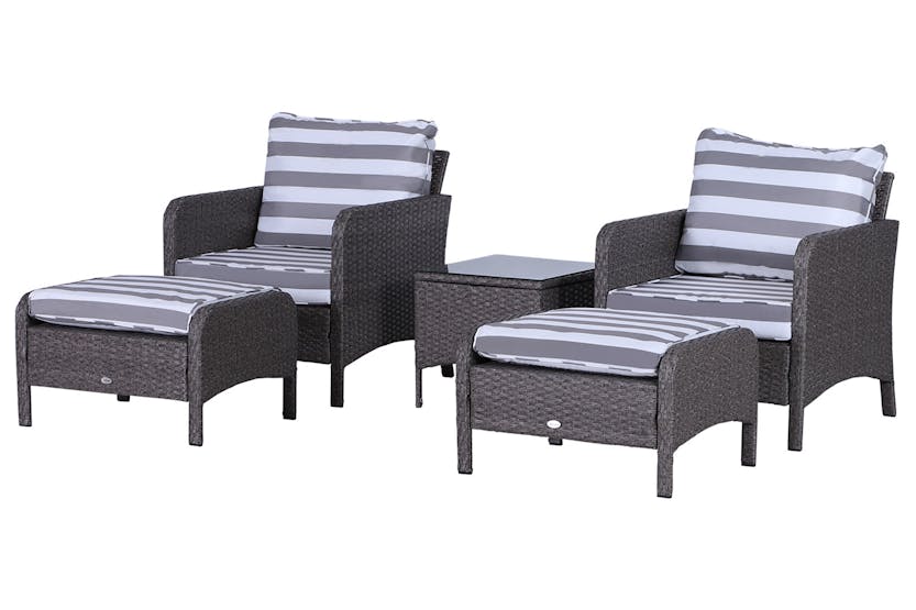 Outsunny Garden Furniture Set | Dark Grey/White Outsunny Garden Furniture Set | Dark Grey/White