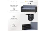 Outsunny 3 Seater Rattan Sofa | Mixed Grey Outsunny 3 Seater Rattan Sofa | Mixed Grey