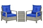 Outsunny PE Rattan Garden Seating Set with 2 Padded Chair Storage Table | 3 Pieces Outsunny PE Rattan Garden Seating Set with 2 Padded Chair Storage Table | 3 Pieces