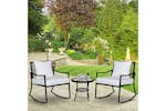 Outsunny Garden Bistro Set with round coffee table | Brown Outsunny Garden Bistro Set with round coffee table | Brown