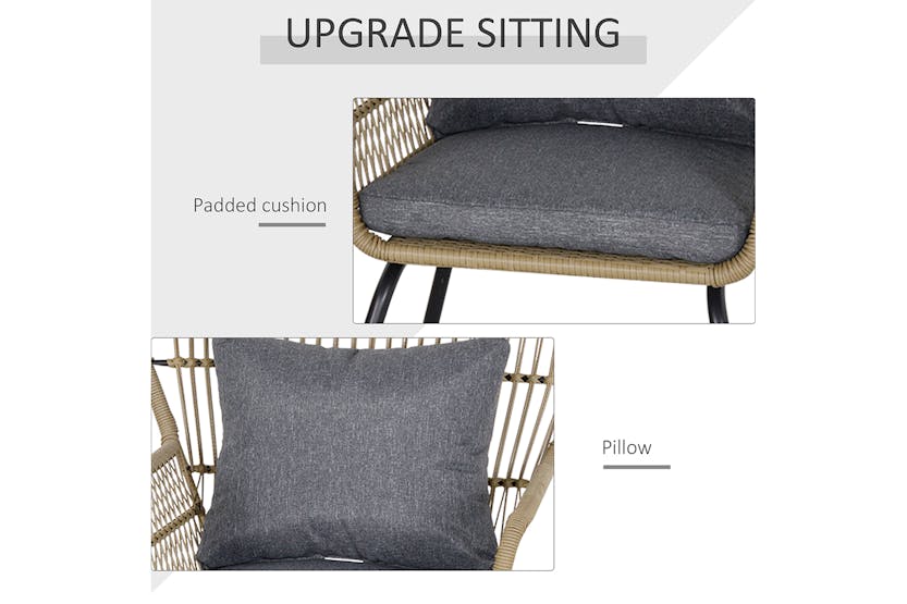 Outsunny Outdoor Patio Set 2 Chairs 1 Coffee Table | Coffee | 3 Pieces Outsunny Outdoor Patio Set 2 Chairs 1 Coffee Table | Coffee | 3 Pieces