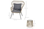 Outsunny Outdoor Patio Set 2 Chairs 1 Coffee Table | Coffee | 3 Pieces Outsunny Outdoor Patio Set 2 Chairs 1 Coffee Table | Coffee | 3 Pieces