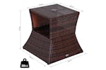 Outsunny Outdoor Patio Rattan Wicker Coffee Table with Umbrella Hole | Brown Outsunny Outdoor Patio Rattan Wicker Coffee Table with Umbrella Hole | Brown