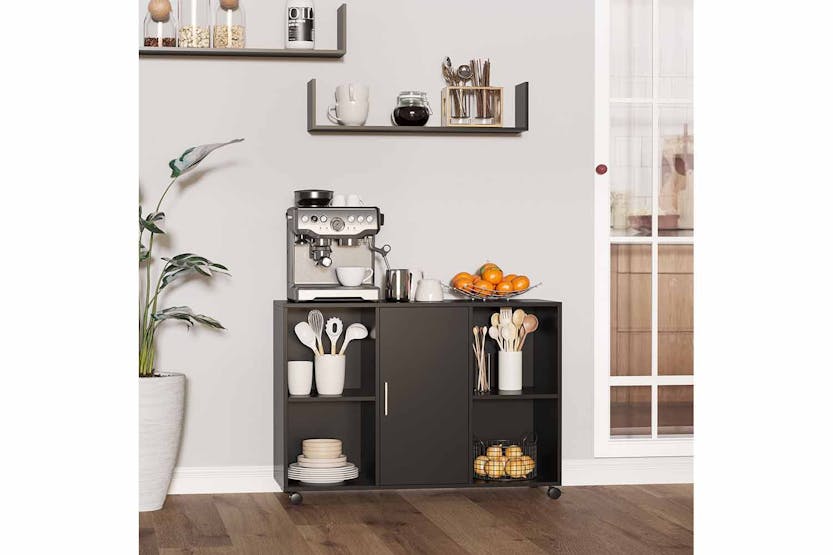 Vinsetto Mobile Filing Cabinet Printer Stand with E1 Particle Board | Black Vinsetto Mobile Filing Cabinet Printer Stand with E1 Particle Board | Black