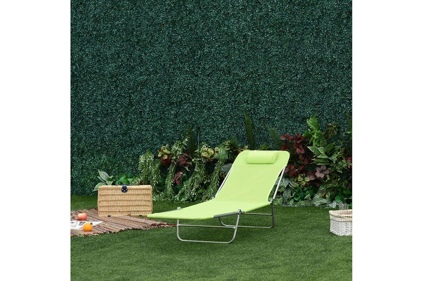 Outsunny Garden Lounger | Light Green Outsunny Garden Lounger | Light Green