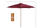 Outsunny 3m Sun Shade Patio Outdoor Umbrella | Wine Red Outsunny 3m Sun Shade Patio Outdoor Umbrella | Wine Red