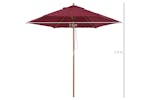 Outsunny 2.5m Parasol Umbrella | Wine Red Outsunny 2.5m Parasol Umbrella | Wine Red