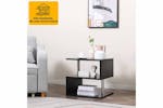 Homcom S Shaped Side Table | Black Homcom S Shaped Side Table | Black