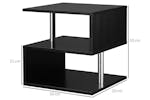 Homcom S Shaped Side Table | Black Homcom S Shaped Side Table | Black