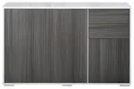 Homcom Push-Open Doors Cabinet | 2 Drawers | White/Grey Homcom Push-Open Doors Cabinet | 2 Drawers | White/Grey