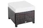 Outsunny Footstool with Soft Cushion | Rattan | Brown Outsunny Footstool with Soft Cushion | Rattan | Brown