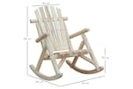 Outsunny Cedar Wood Rocking Armchair | Burly Wood Outsunny Cedar Wood Rocking Armchair | Burly Wood