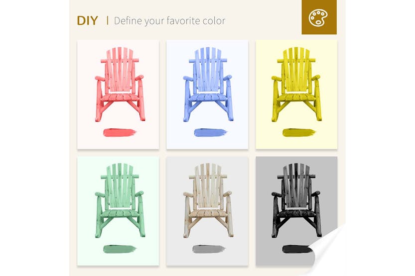 Outsunny Cedar Wood Rocking Armchair | Burly Wood Outsunny Cedar Wood Rocking Armchair | Burly Wood